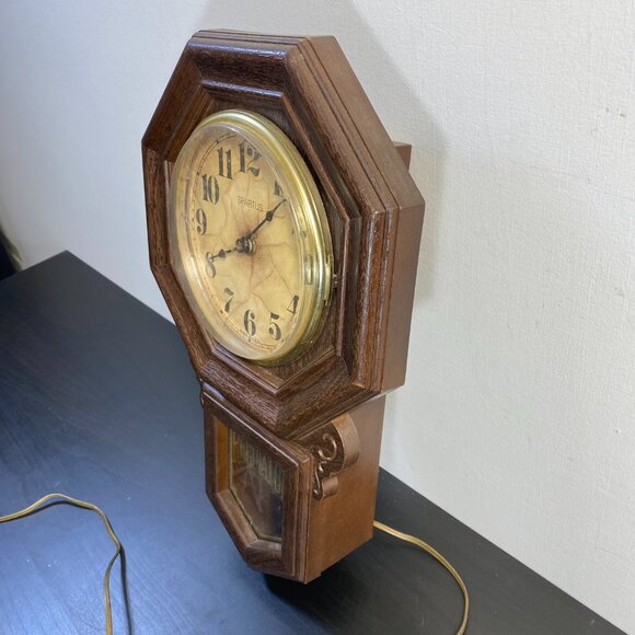 Vintage Spartus Regulator Pendulum Wall Clock Electric Working Mid Century,U.S.A - Picture 4 of 10